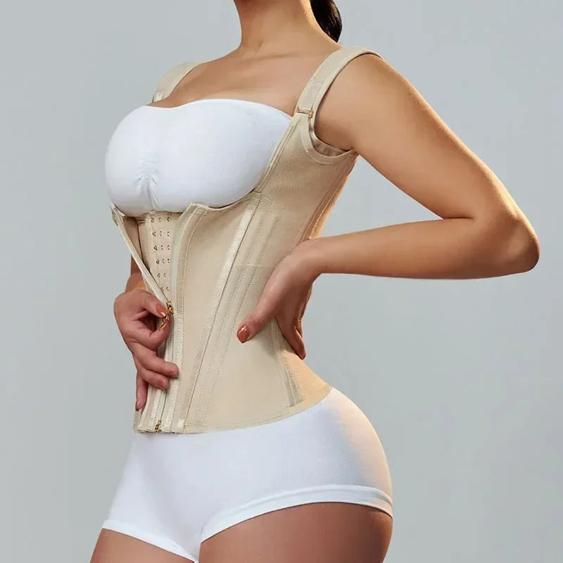 Women's Body Shaper Shapewear Vest – Double Compression Waist Trainer Corset Top