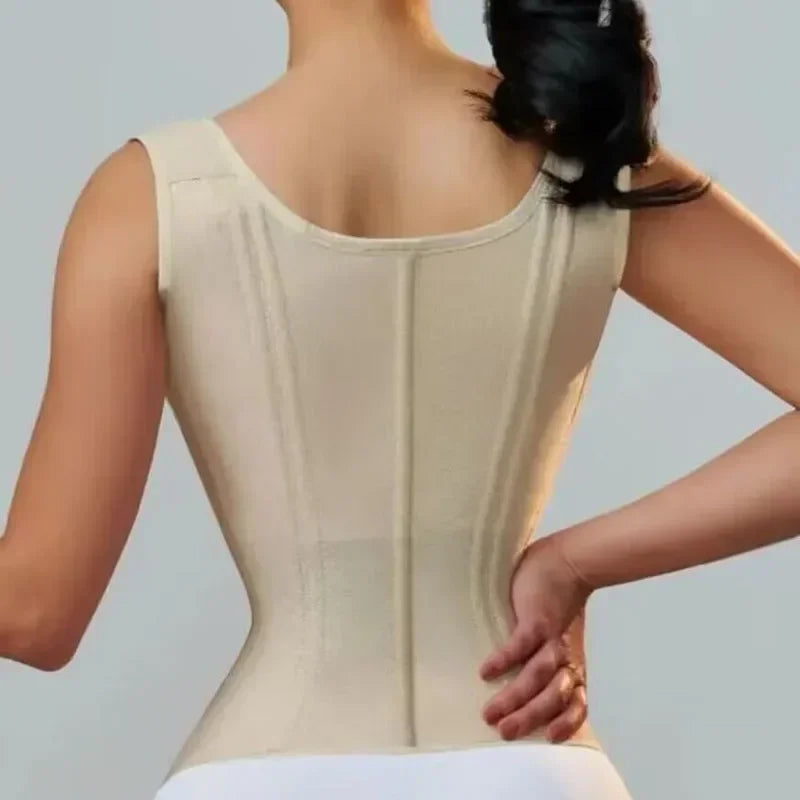 Women's Body Shaper Shapewear Vest – Double Compression Waist Trainer Corset Top